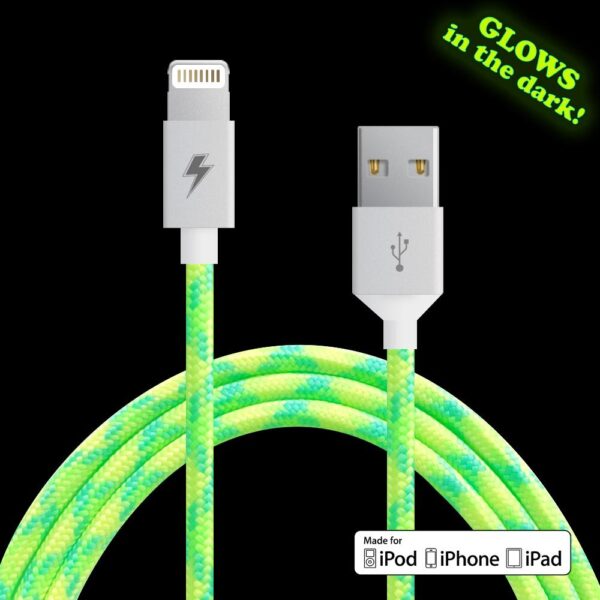 Lime Glow Lightning Cable (5 ft / 1.5m longitud)