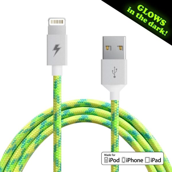 Lime Glow Lightning Cable (5 ft / 1.5m longitud)